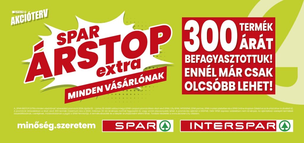 Háromszáz termék ára nyárig befagyasztva marad a SPAR-nál