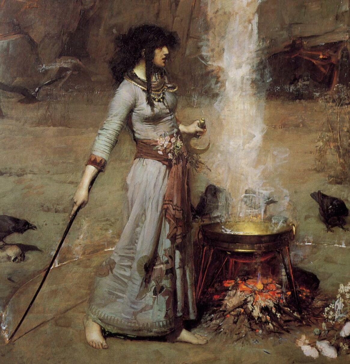 John William Waterhouse: A mágikus kör (forrás: Wikipedia)