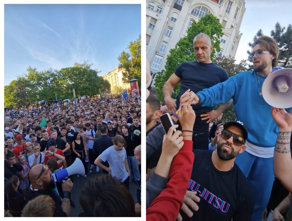 Pénzosztás a Deák téren