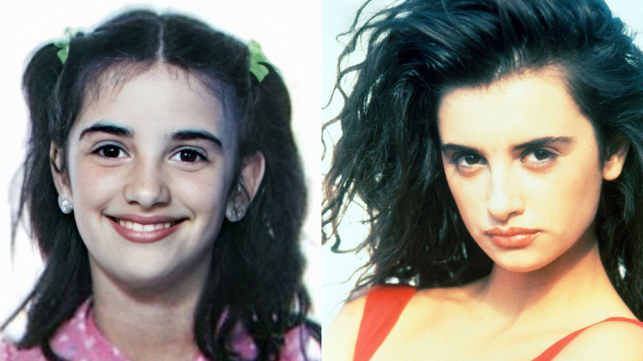Penelope Cruz 1986-ban, és 1992-ben. (Fotó: Profimedia)