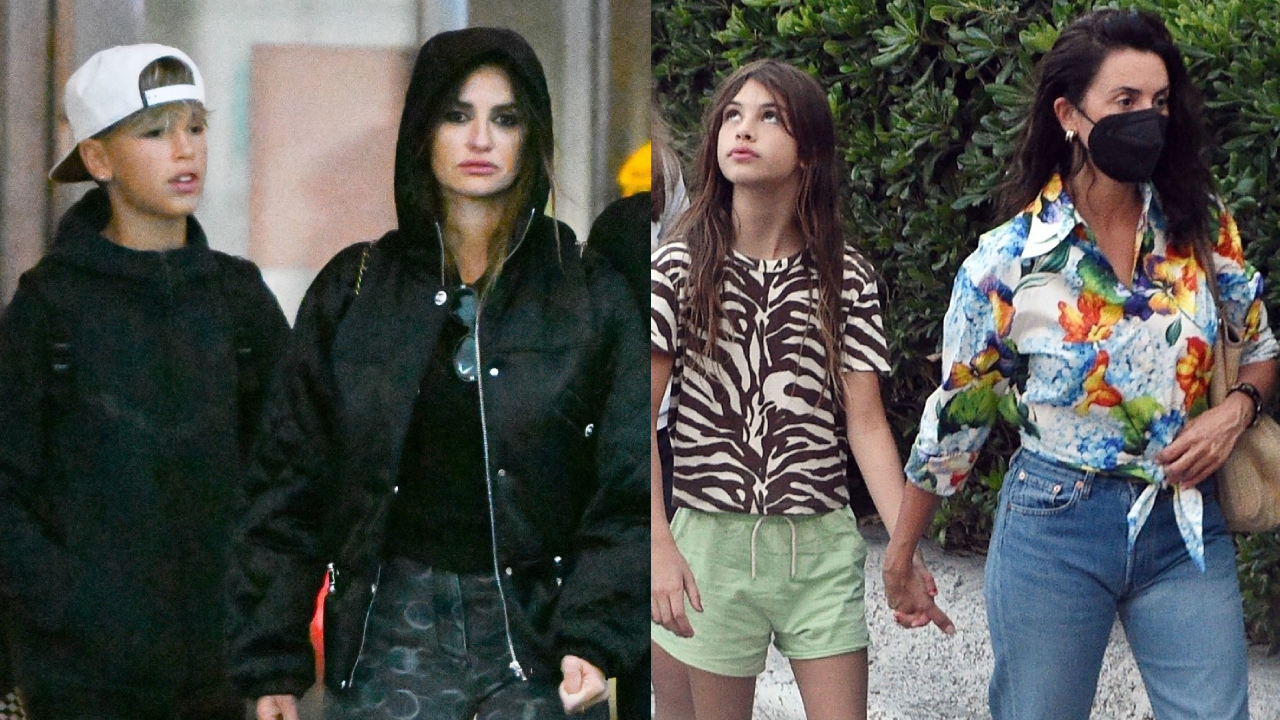 Penelope Cruz a gyerekeivel