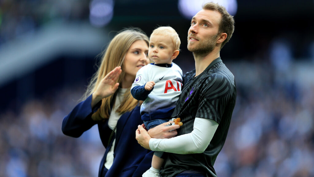 Christian Eriksen és családja