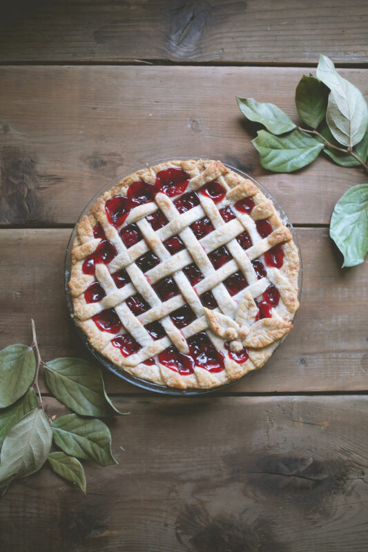 Rácsos cseresznyés pite