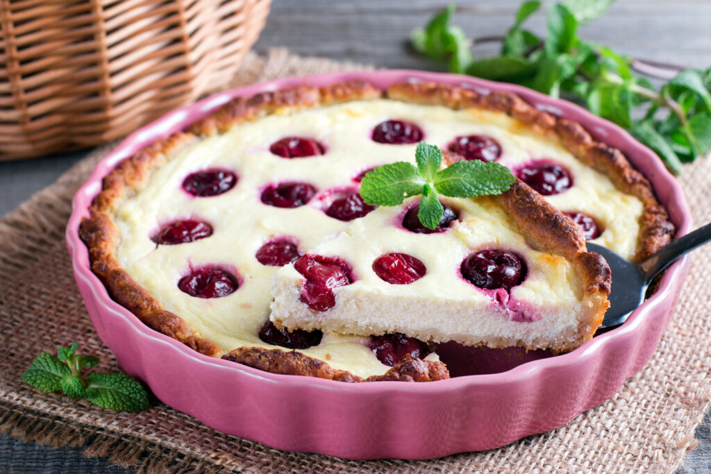 Cseresznyés clafoutis, a francia tejpite
