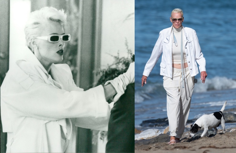 Brigitte Nielsen a Beverly Hills-i zsaru 2. című filmben és néhány napja Marbellán (Fotók: Profimedia)