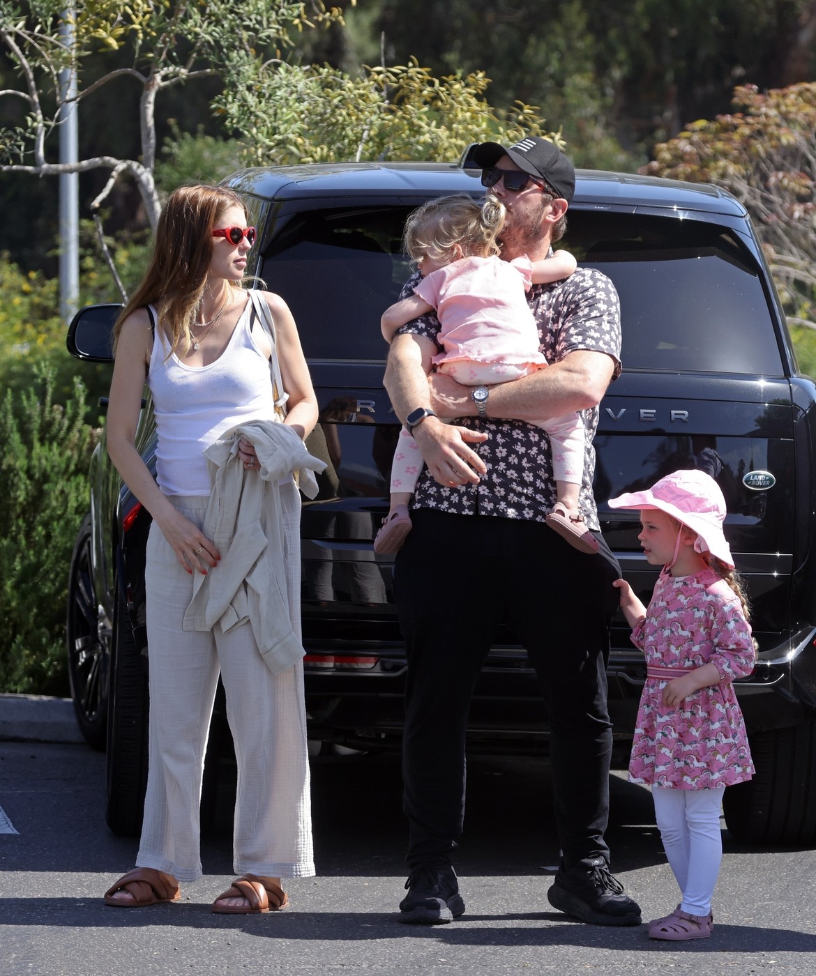 Katherine Schwarzenegger és Chris Pratt és a gyermekeik