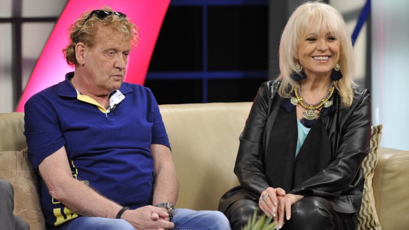 Baracs János és Csepregi Éva a Hogy volt!? című tévéműsor felvételén, az MTVA stúdiójában 2015-ben - MTVA Fotó: Zih Zsolt