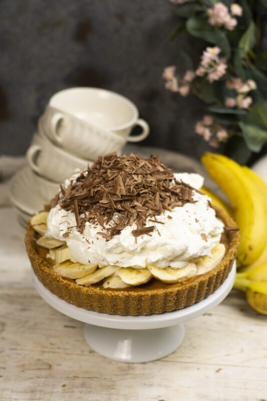 Banoffee pite, azaz karamellás-banános habos pite 