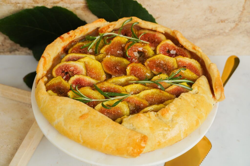 Fügés-kéksajtos galette