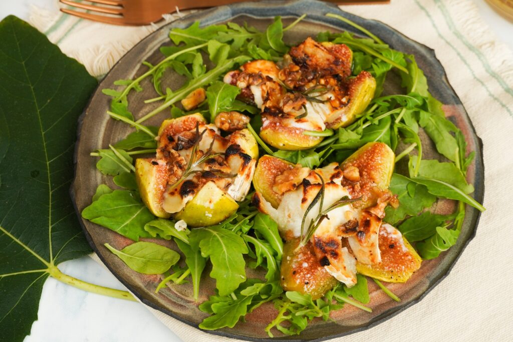 Sült kecskesajtos füge