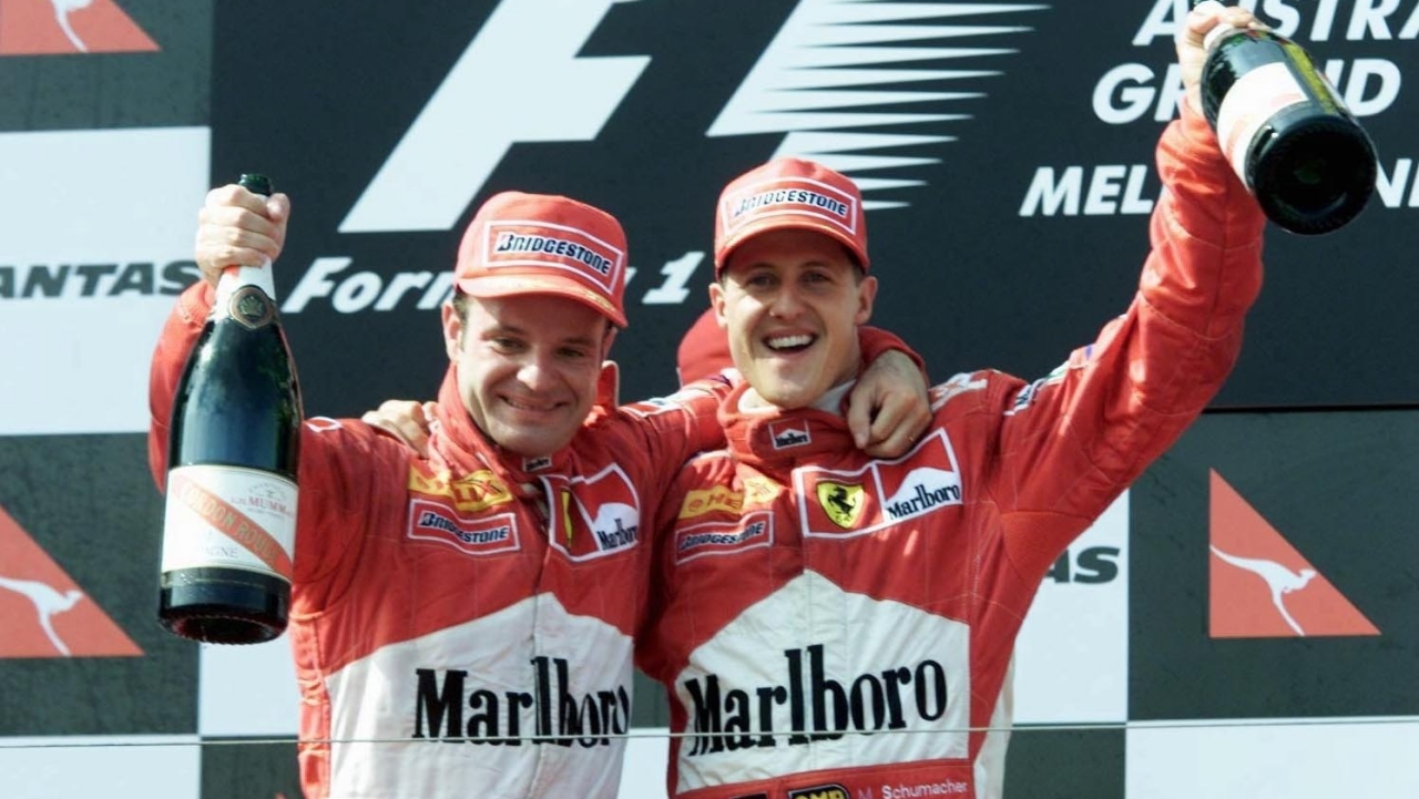 Rubens Barrichello és Michael Schumacher