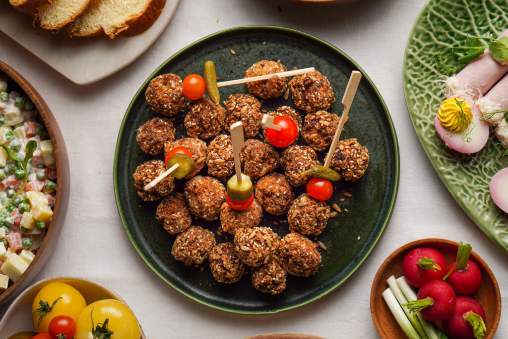 Fasírtgolyók sokmagvas bundában