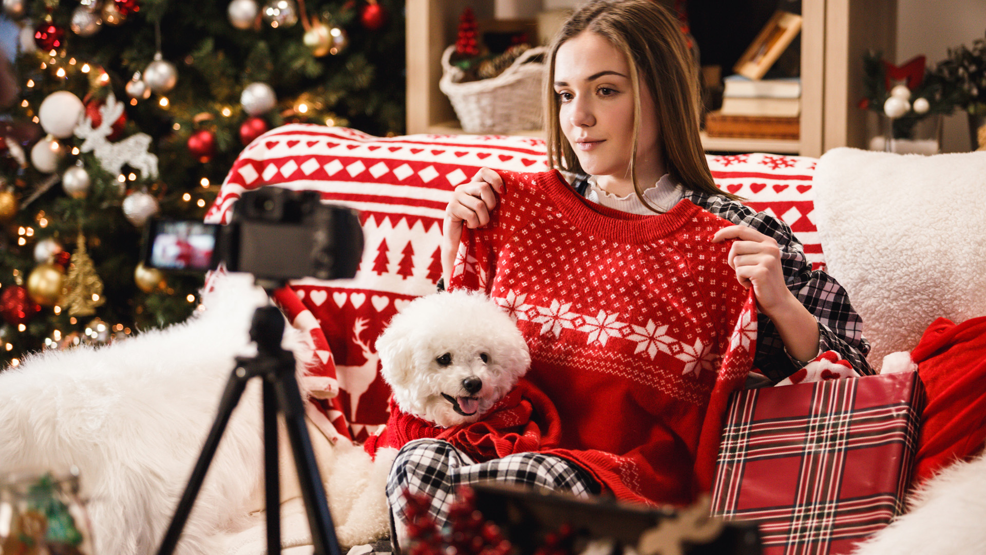 Vlogmas videót készít egy influenszer