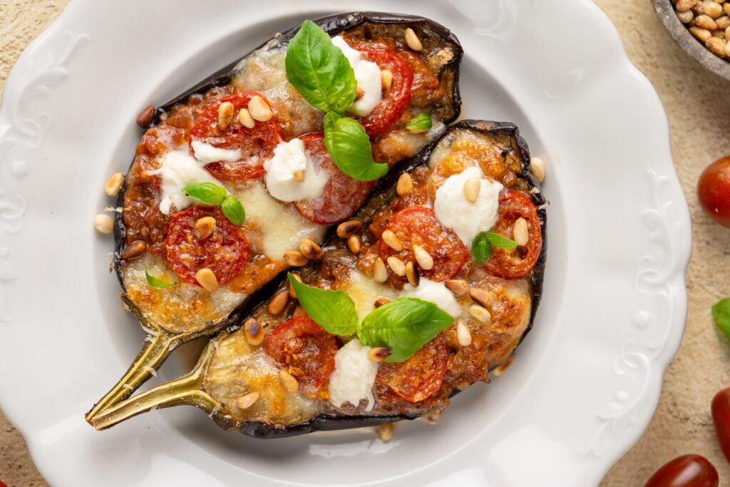 Olaszos töltött padlizsán