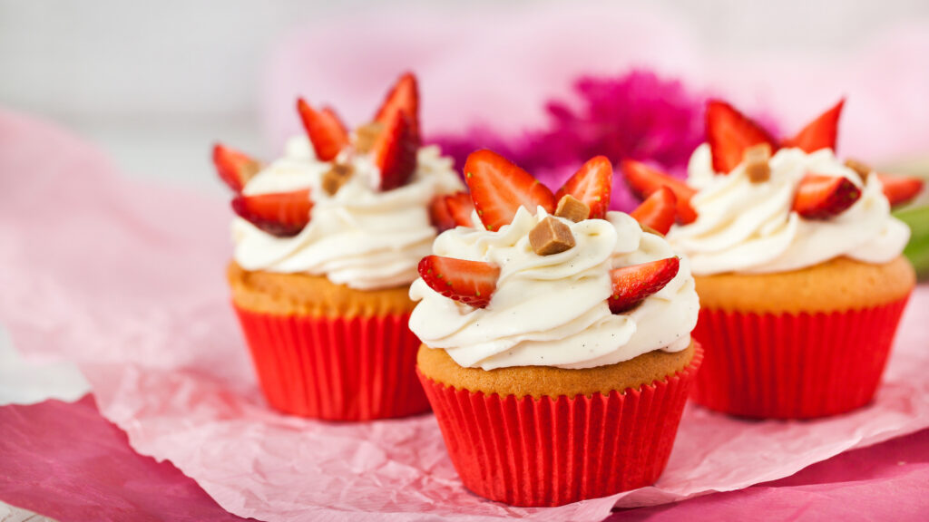 Valentin-napi cupcake