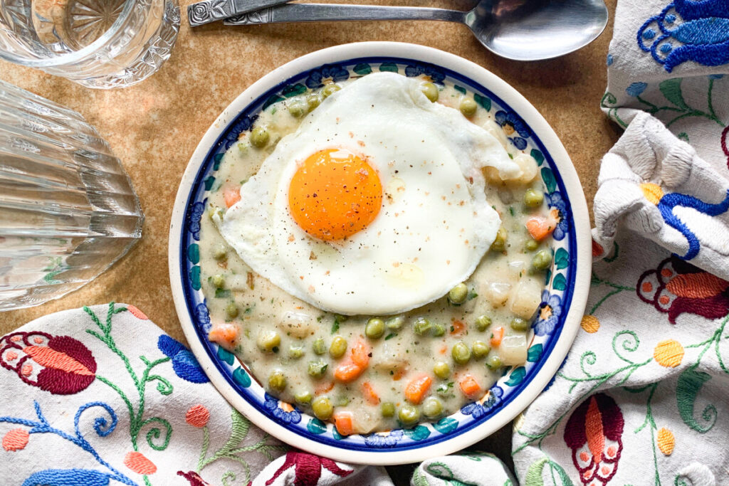 Finomfőzelék tükörtojással