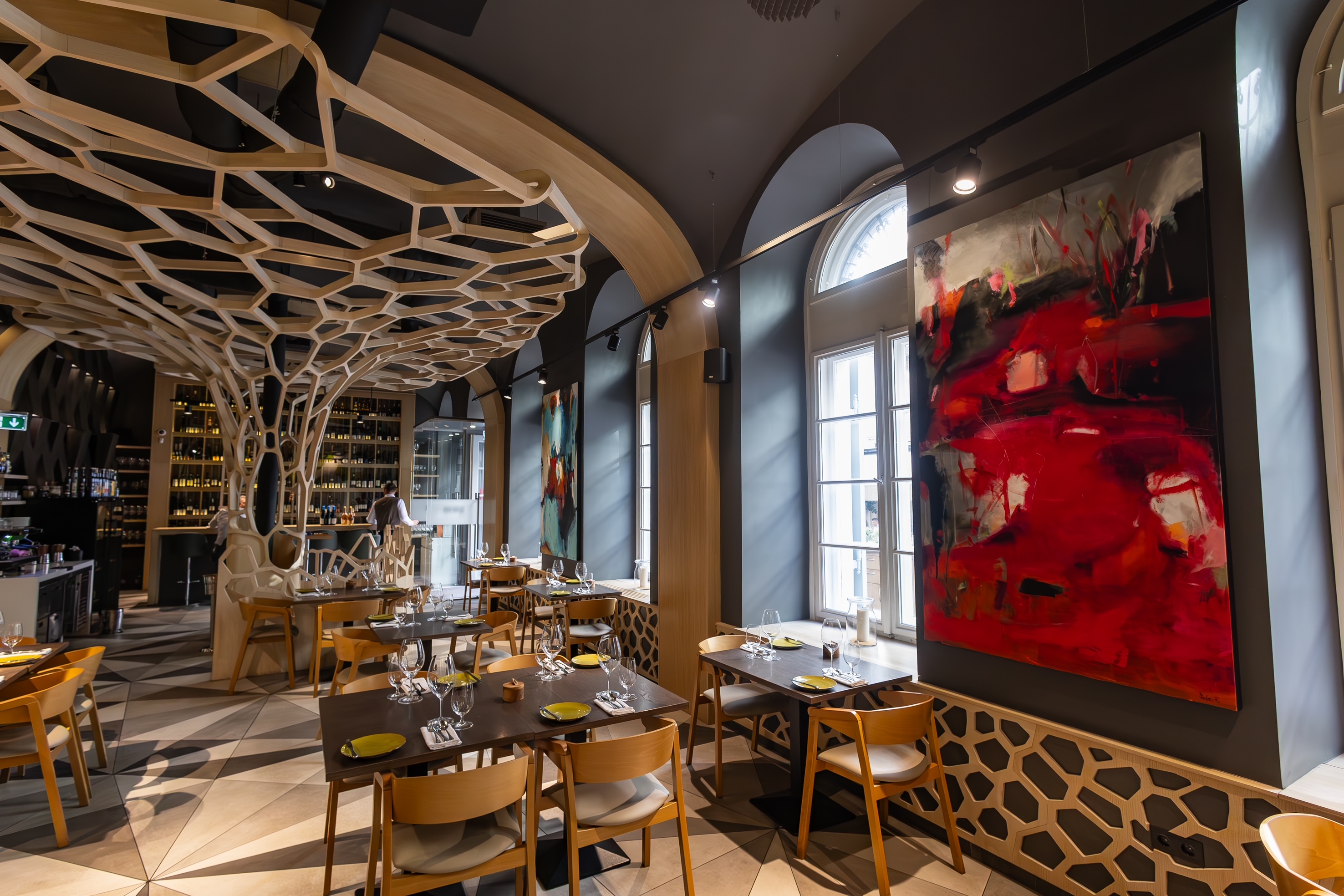 Textúra étterem enteriőr