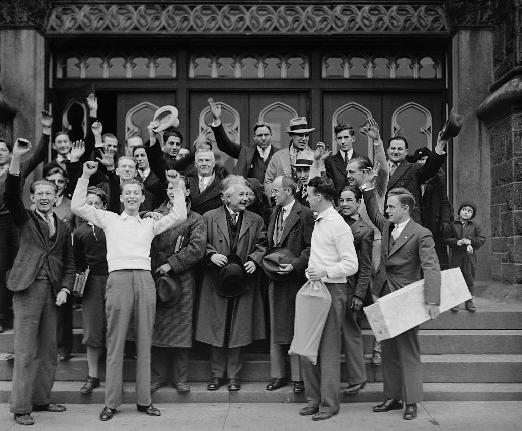 ALbert Einstein phiadelphiai diákokkal