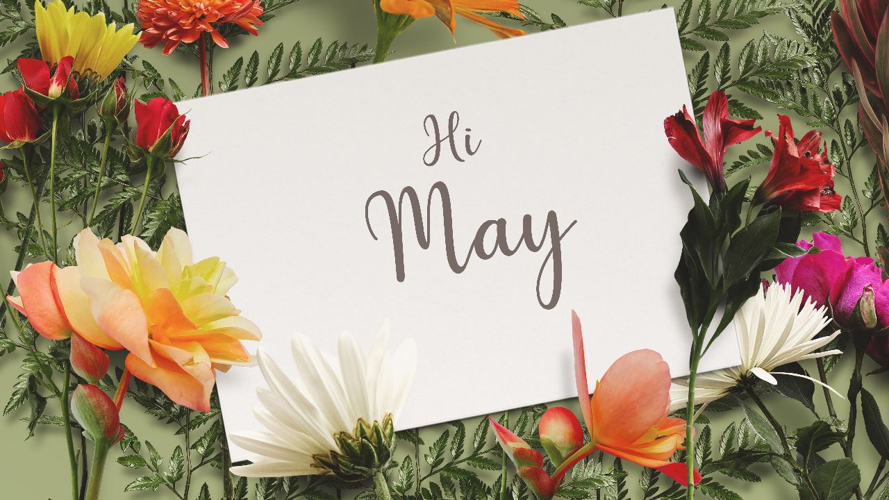 Virágok Szia Május üzenettel