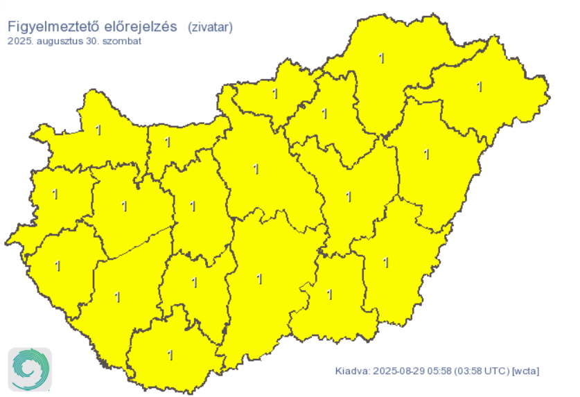 Óriási fordulatot vesz az időjárás, 10 vármegyére adtak ki figyelmeztetést, zuhog majd az eső - térképen mutatjuk