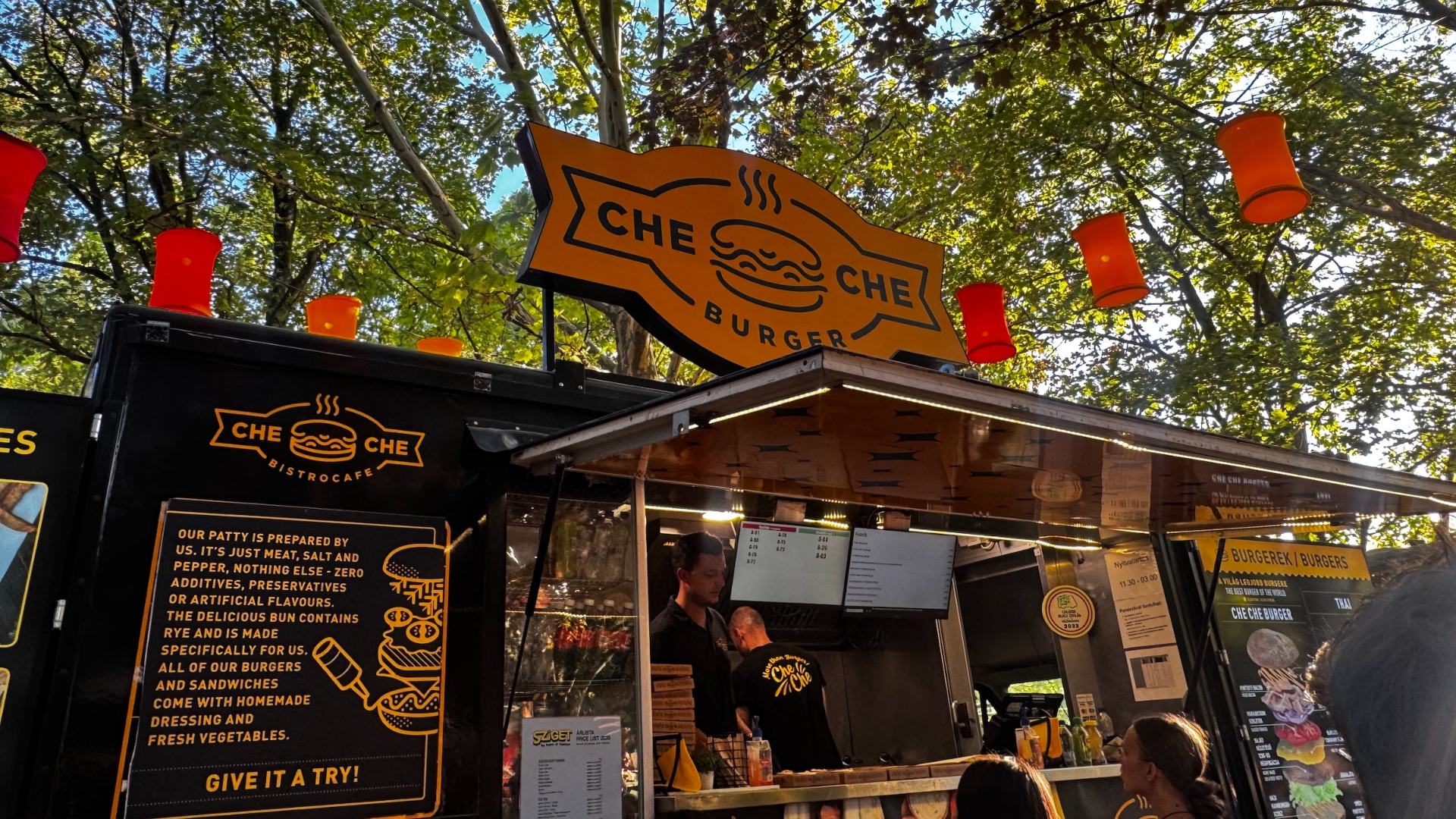 Che Che burger food truck, Sziget Fesztivál 2025