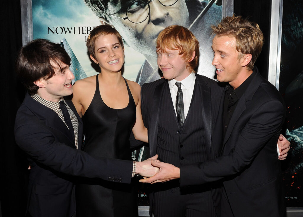Daniel Radcliffe, Emma Watson, Rupert Grint és Tom Felton