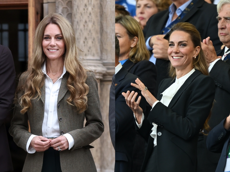 Katalin hercegné szőke és barna hajjal