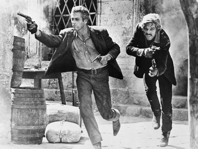 Paul Newman (balra) és Robert Redford a Butch Cassidy és a Sundance kölyök című westernben