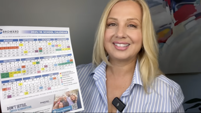 Gombos Edina mutatja az idei tanév naptárát