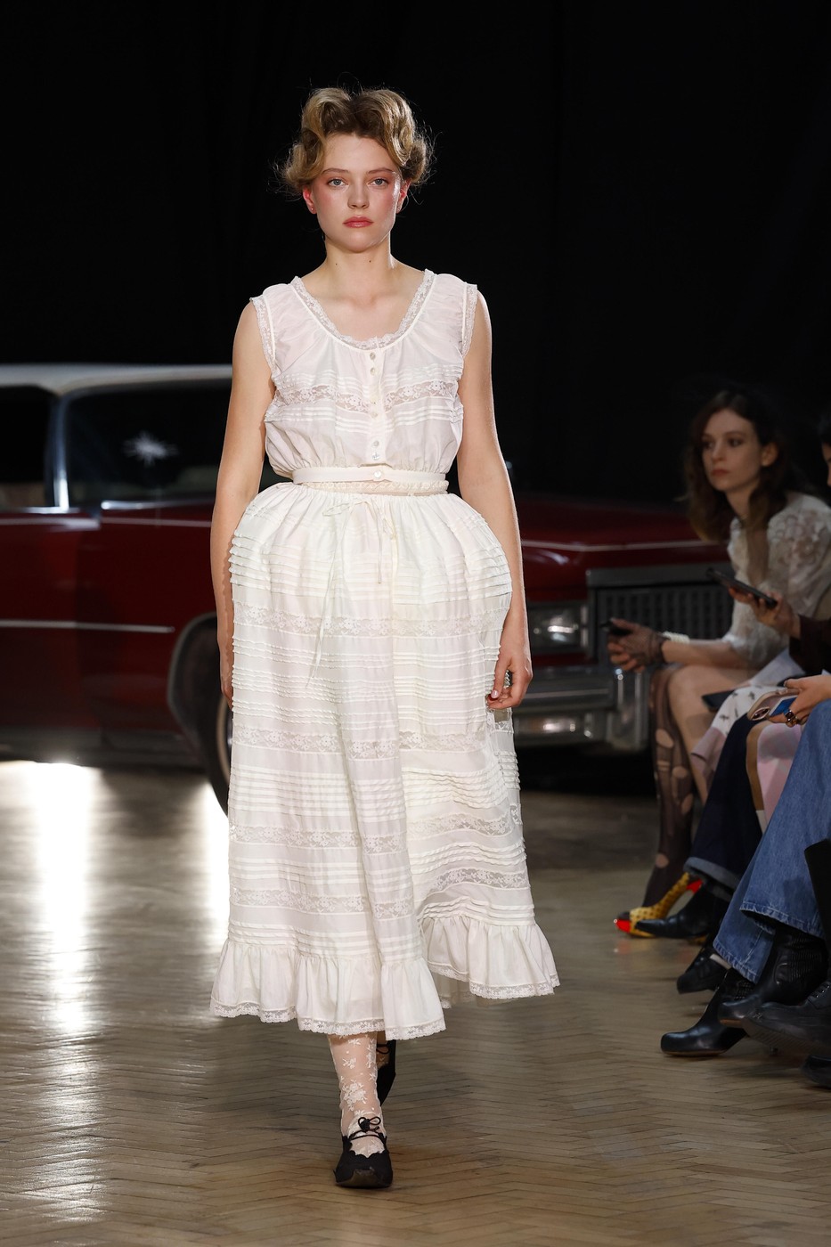 Yuhan Wang 2026 tavaszi-nyári divatbemutató egyik modellje