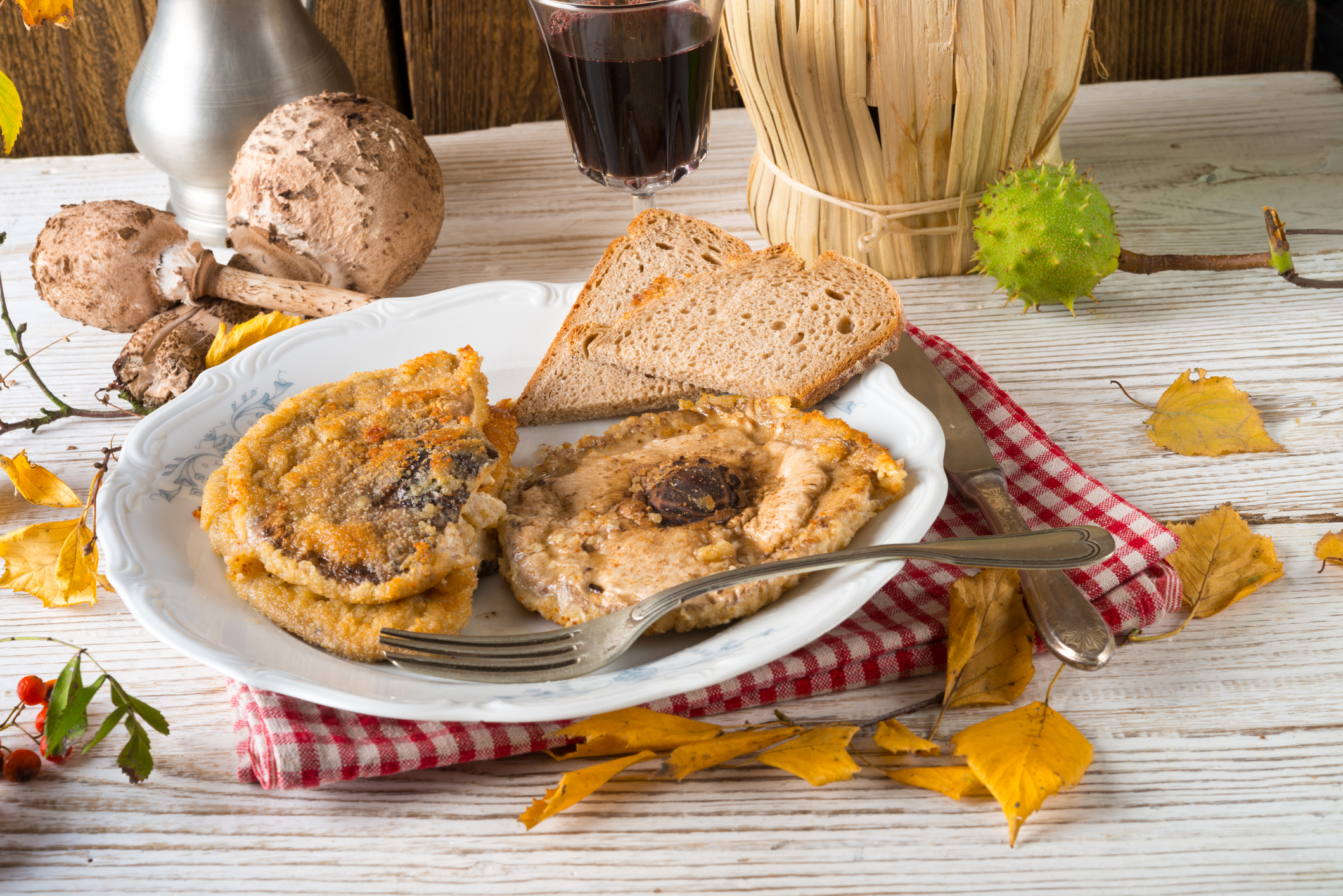 Rántott őzlábgomba