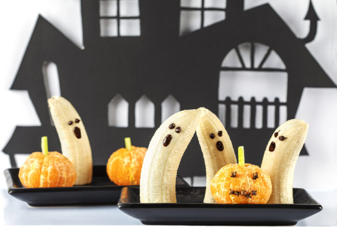 Halloweeni gyümölcstál