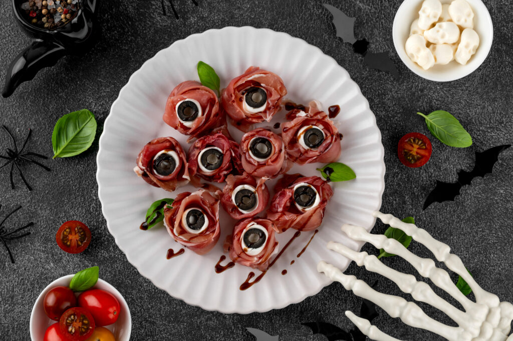 Halloweeni partifalatkák: szemgolyók