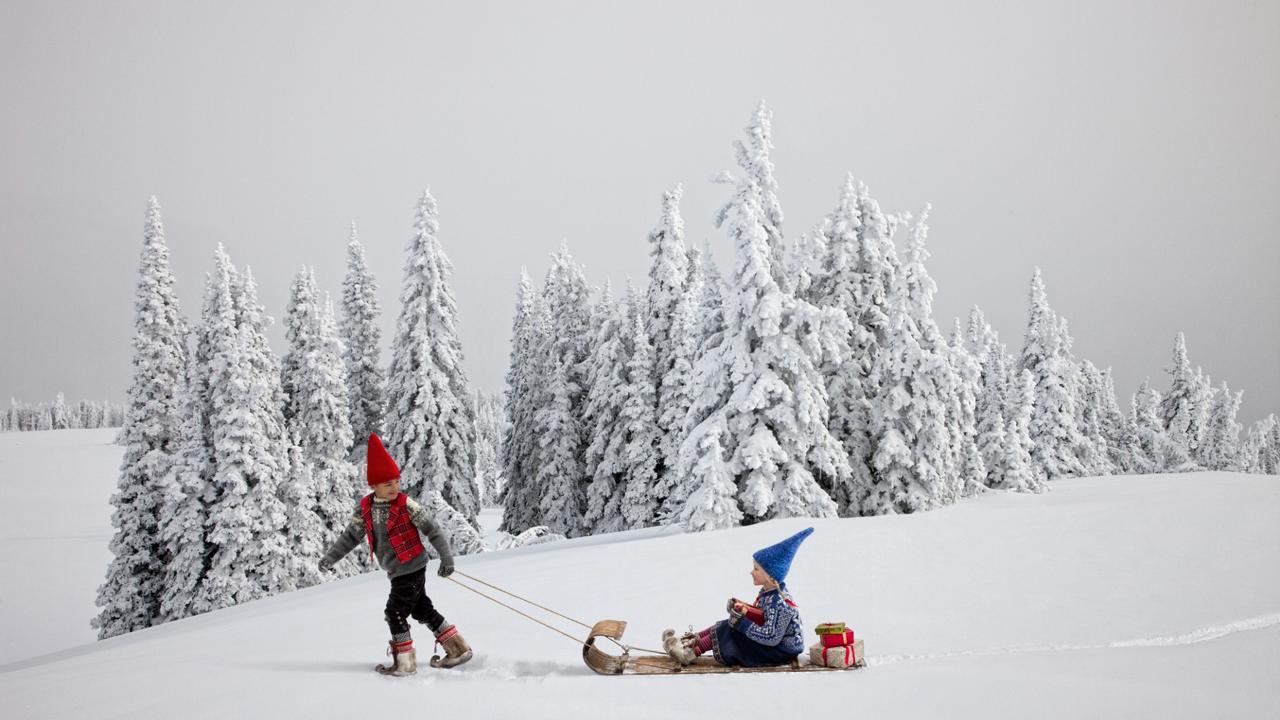havas téli táj manókkal, fotó: Getty Images