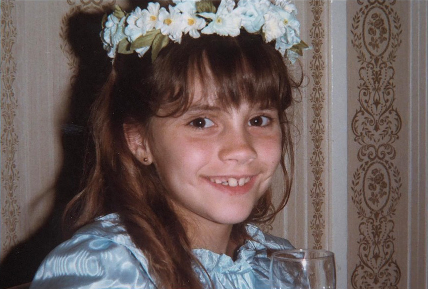 Victoria Beckham kislányként