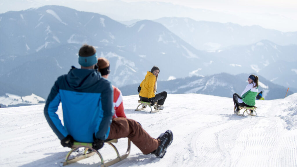 Szánkózás az Aflenzer Bürgeralmon © TV Hochsteiermark / Tom Lamm