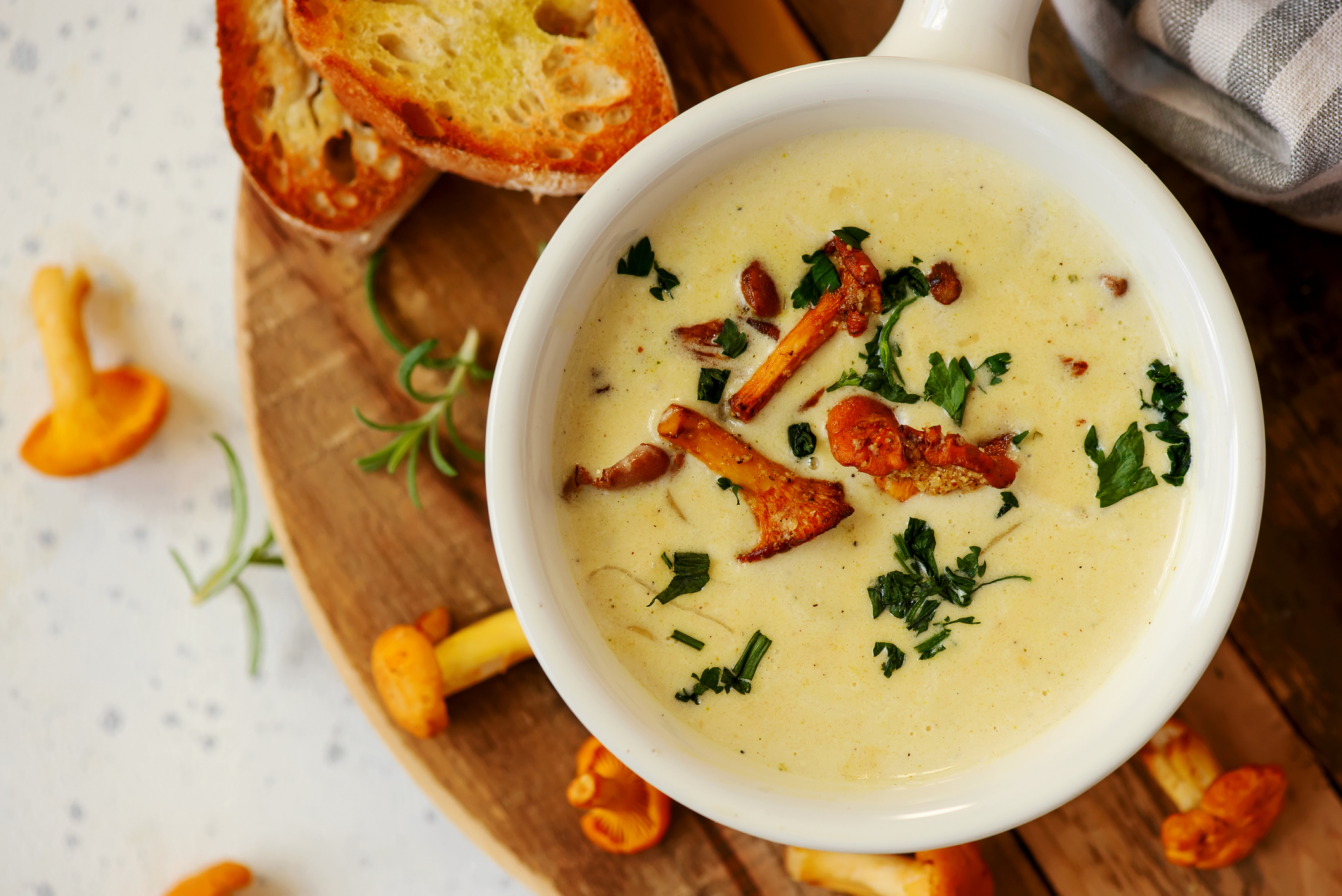 Rókagomba-krémleves