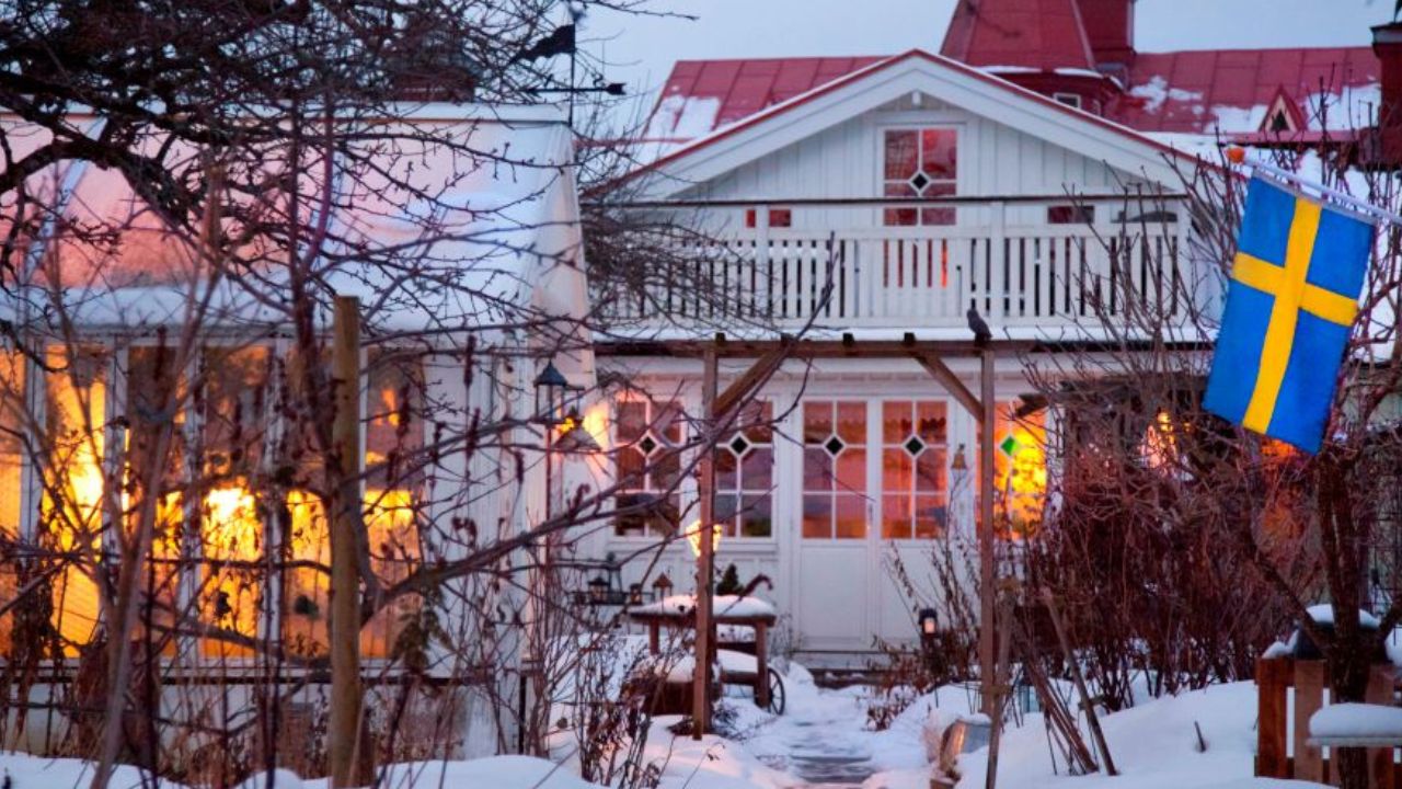svéd ház télen, fotó: Getty Images