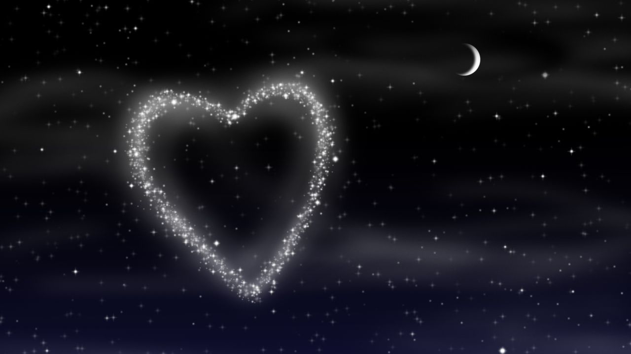Csillagokból szív a Holddal