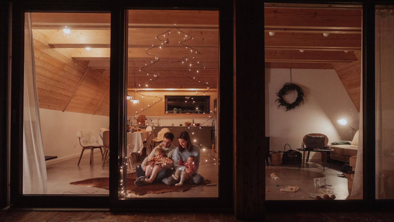 Karácsonyi lakás családdal