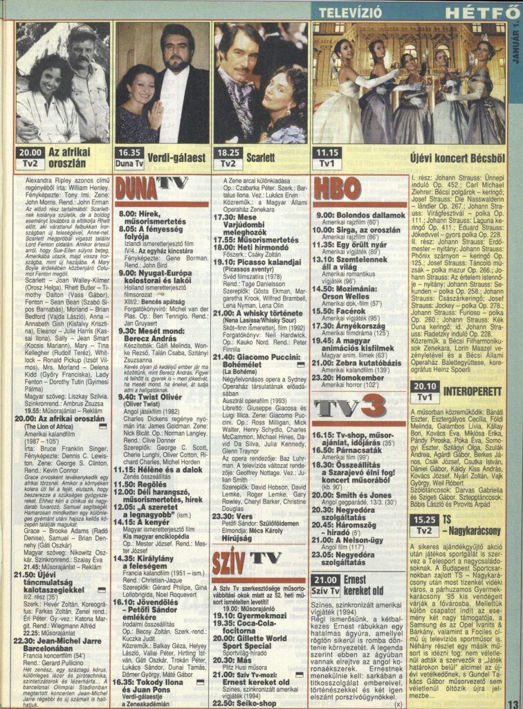 Az 1996. január 1-i tévéműsor.2.