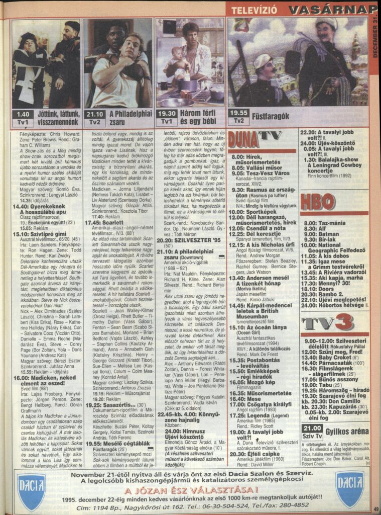 Az 1995-ös december 31-i tévéműsor. 2.