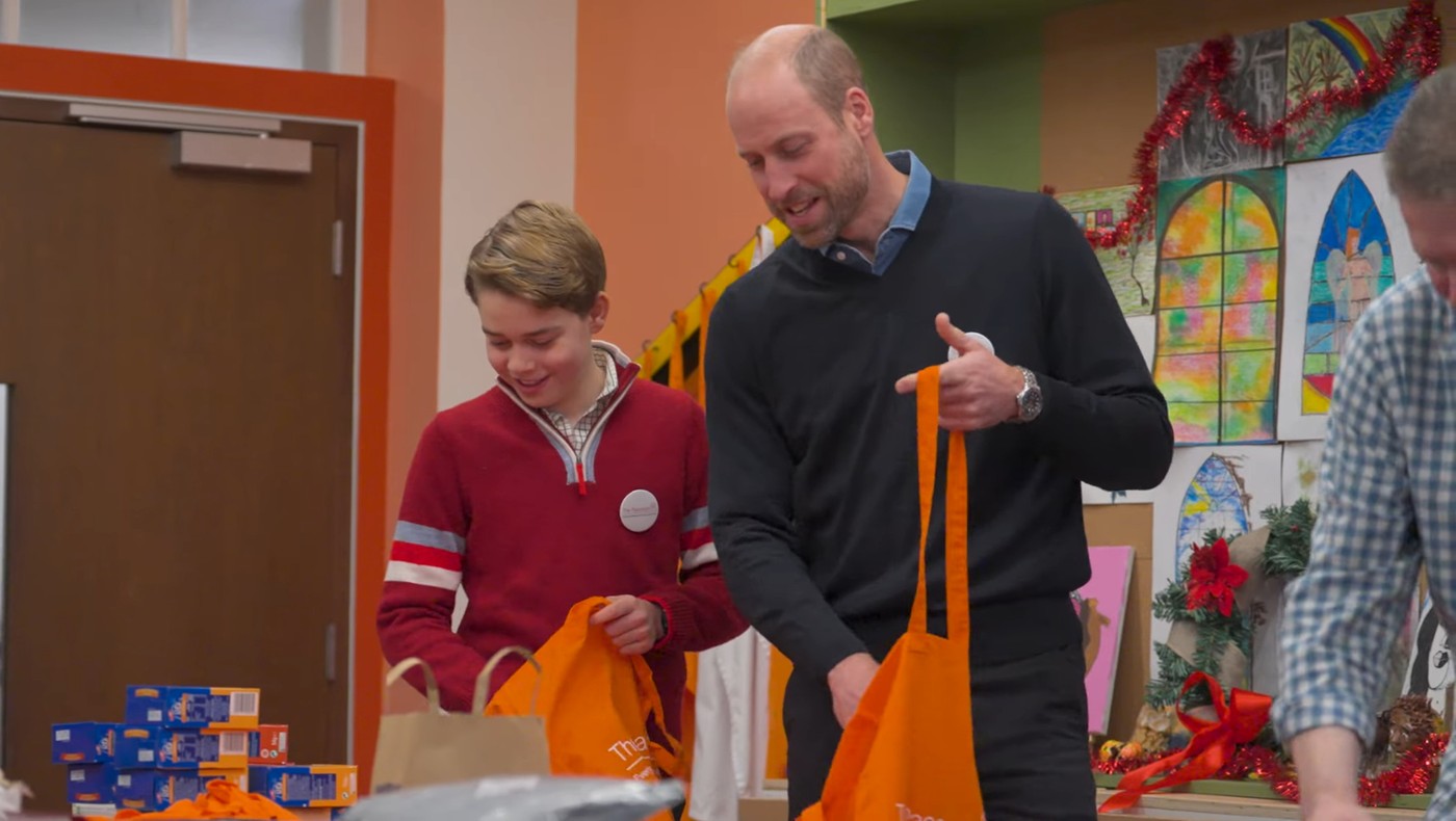 12 éves György herceg és édesapja Vilmos walesi herceg