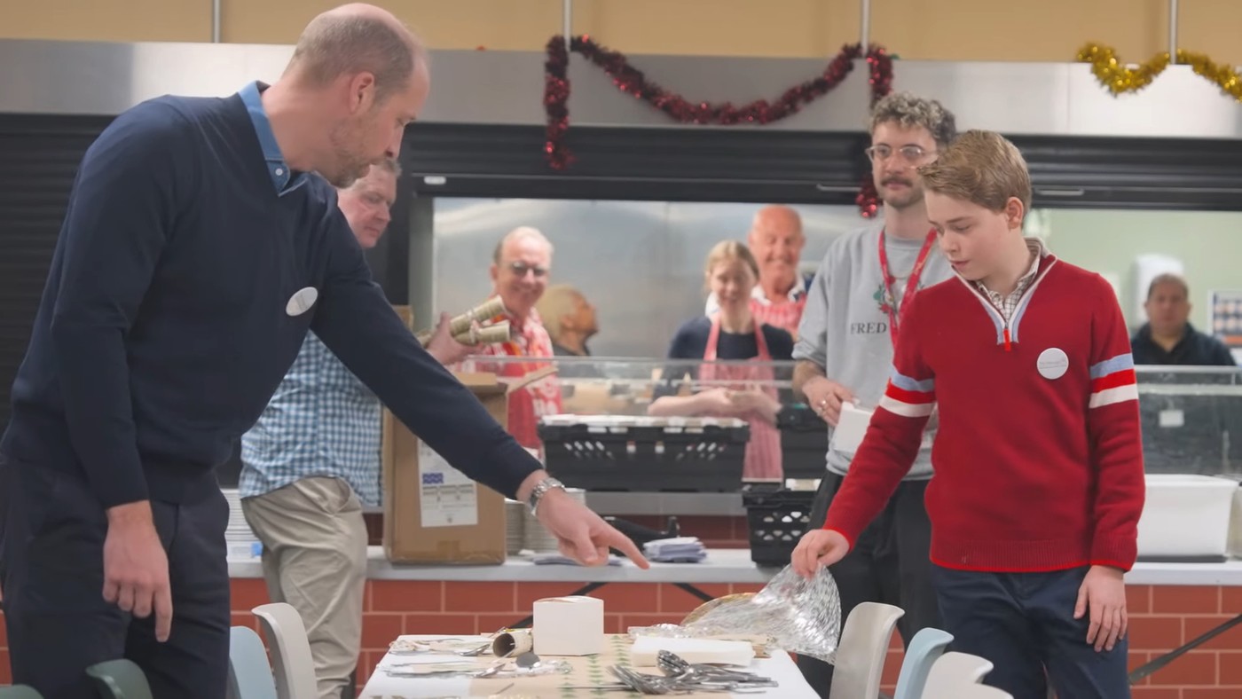 12 éves György herceg és édesapja Vilmos walesi herceg