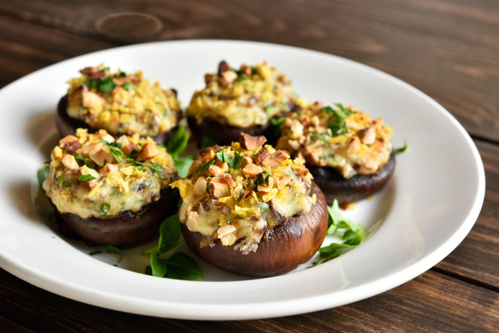 Töltött gombafejek