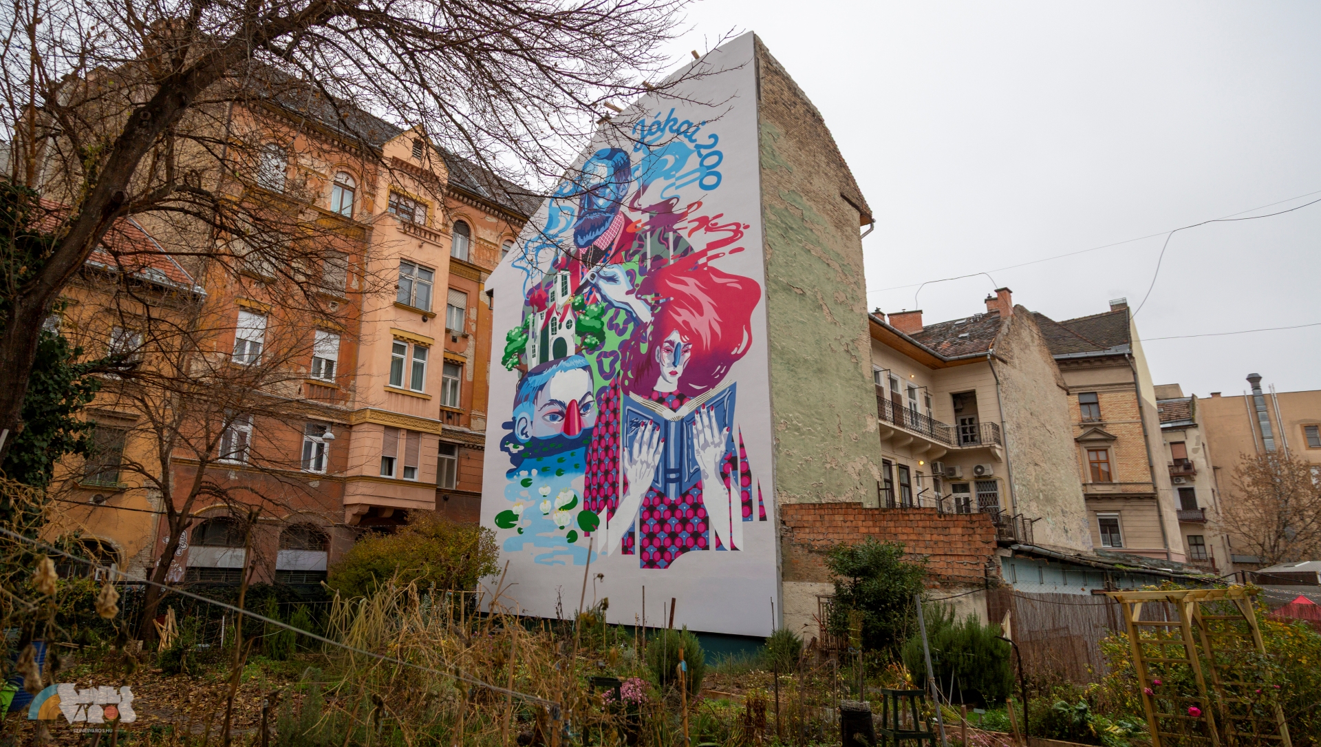 Tűzfalfestés Budapesten.