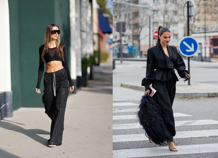 Crop topot és peplumot viselő nők