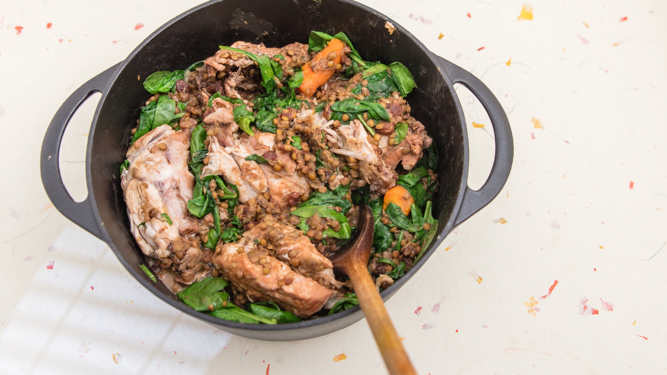 Csirkés-lencsés casserole