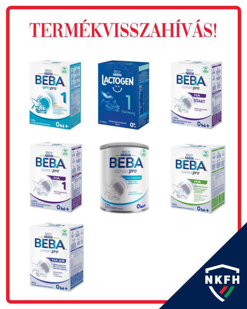 Csecsemő tápszereket hívott vissza a Nestlé, mérgezés kockázata miatt