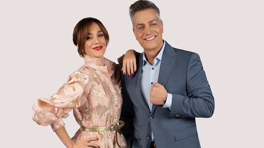 Új párja élő adásban lepte meg Harsányi Leventét